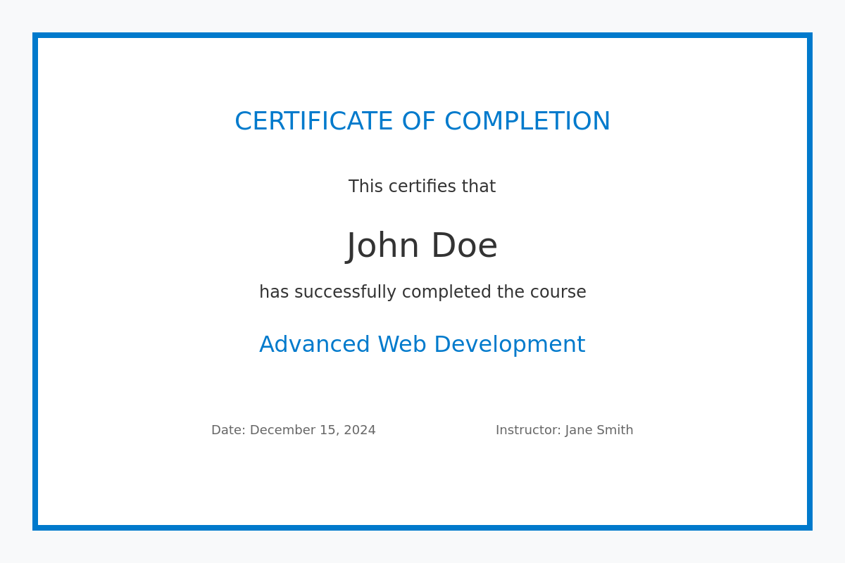 Certificate Example