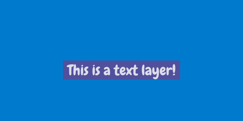 Text Layer Example